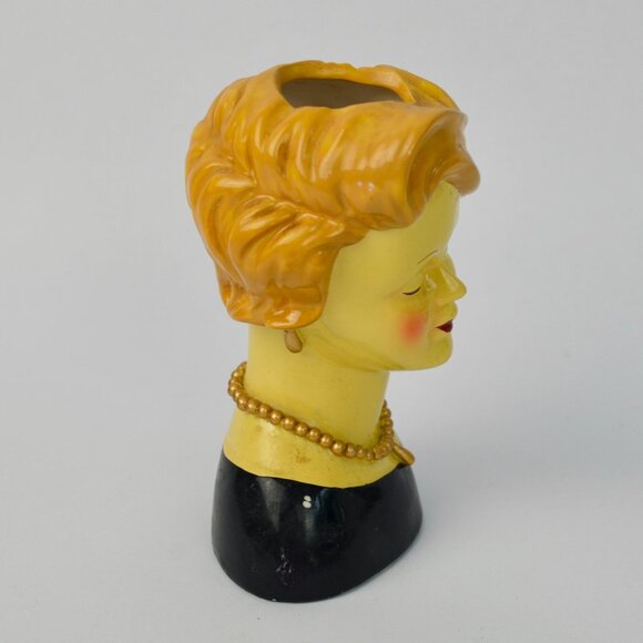Dennis East Ceramics 2001 Vintage Lady Head Vase - Picture 2 of 6